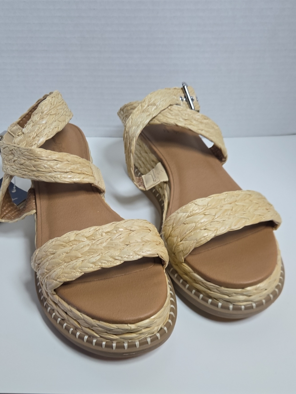 NEW Universal Thread Braided Natural-Tone Espadrille Sandals
